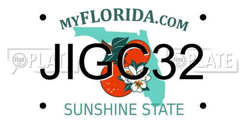JIGC32 Florida License Plate