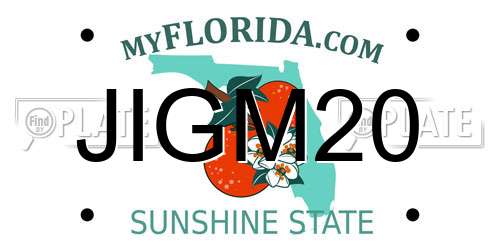 JIGM20 Florida License Plate