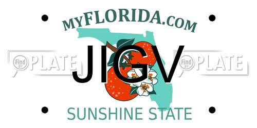 JIGV Florida License Plate