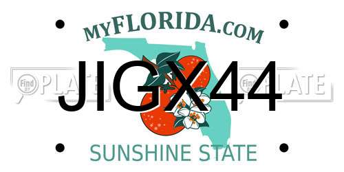 JIGX44 Florida License Plate