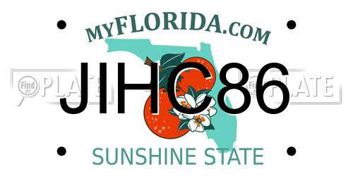 JIHC86 Florida License Plate