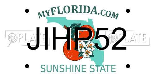 JIHP52 Florida License Plate