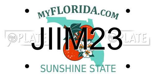JIIM23 Florida License Plate
