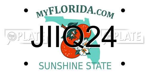 JIIQ24 Florida License Plate