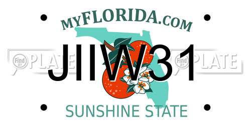 JIIW31 Florida License Plate