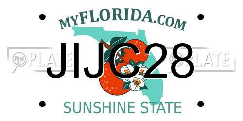 JIJC28 Florida License Plate