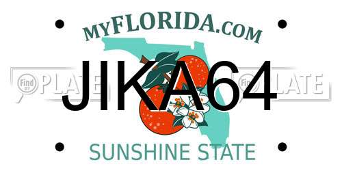 JIKA64 Florida License Plate