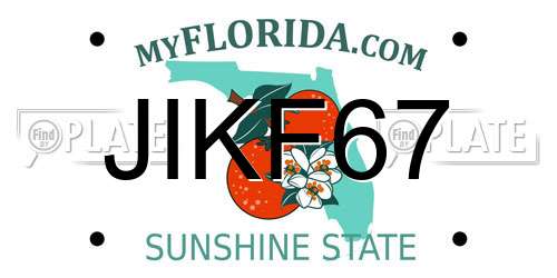 JIKF67 Florida License Plate