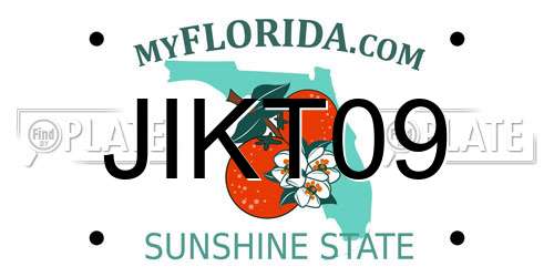JIKT09 Florida License Plate