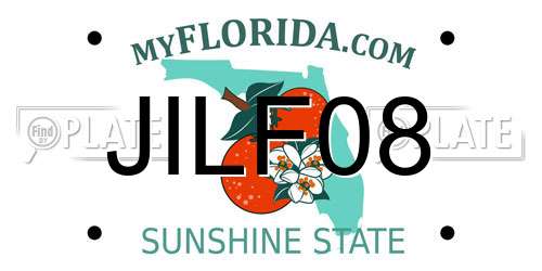 JILF08 Florida License Plate