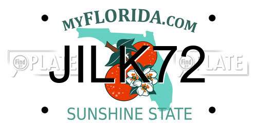 JILK72 Florida License Plate