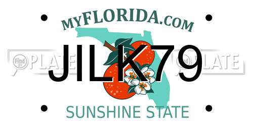 JILK79 Florida License Plate
