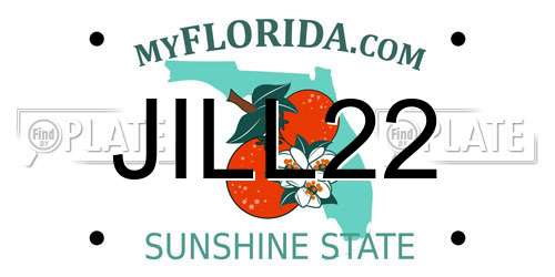JILL22 Florida License Plate