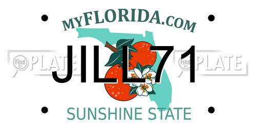 JILL71 Florida License Plate
