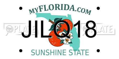JILQ18 Florida License Plate