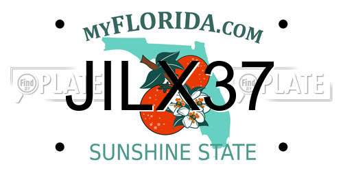 JILX37 Florida License Plate
