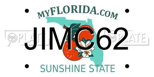 JIMC62 Florida License Plate