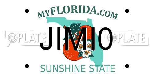 JIMI0 Florida License Plate