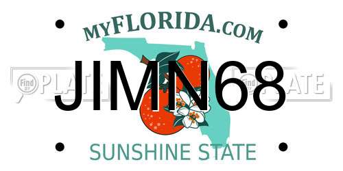 JIMN68 Florida License Plate