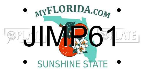 JIMP61 Florida License Plate
