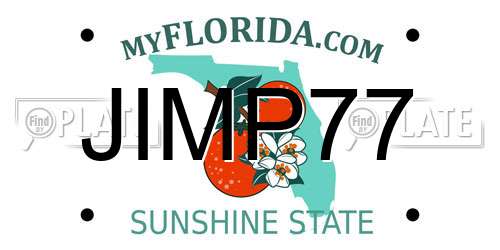 JIMP77 Florida License Plate