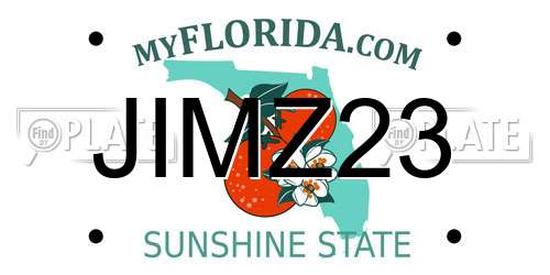 JIMZ23 Florida License Plate