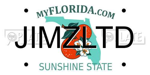 JIMZLTD Florida License Plate