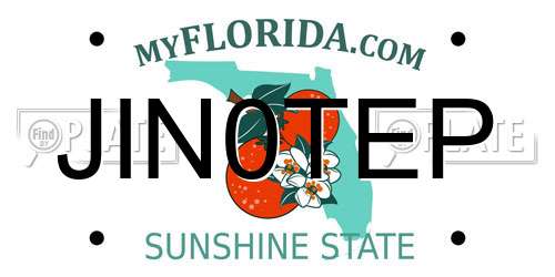 JIN0TEP Florida License Plate