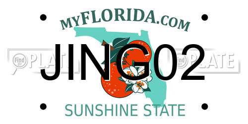 JING02 Florida License Plate