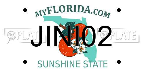 JINI02 Florida License Plate
