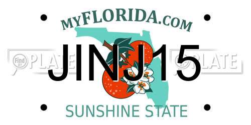 JINJ15 Florida License Plate