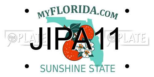 JIPA11 Florida License Plate