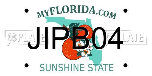 JIPB04 Florida License Plate