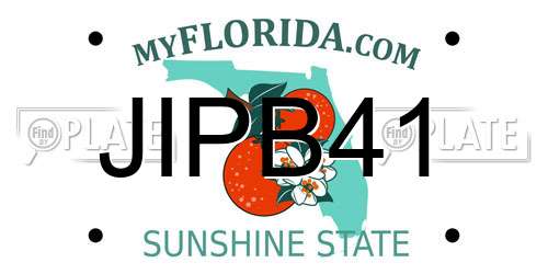 JIPB41 Florida License Plate