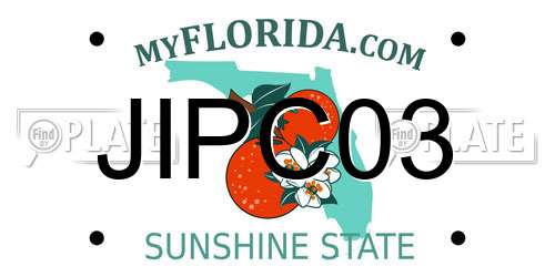 JIPC03 Florida License Plate