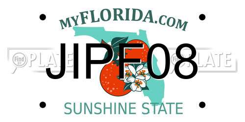 JIPF08 Florida License Plate