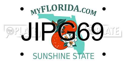 JIPG69 Florida License Plate