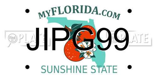 JIPG99 Florida License Plate