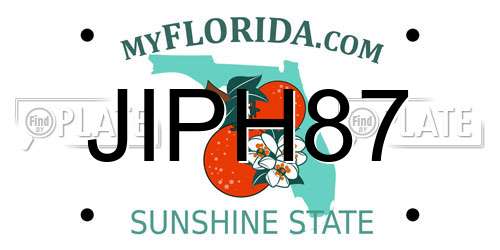 JIPH87 Florida License Plate