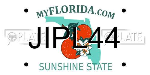 JIPL44 Florida License Plate