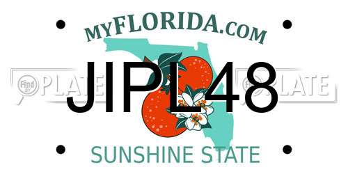 JIPL48 Florida License Plate