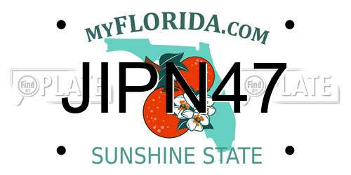 JIPN47 Florida License Plate