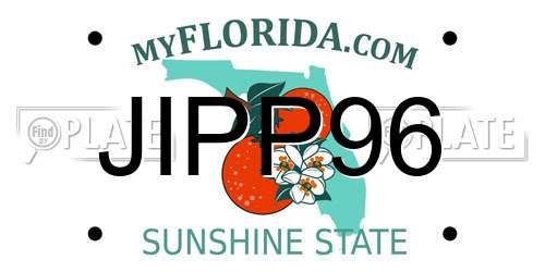JIPP96 Florida License Plate