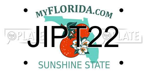 JIPT22 Florida License Plate