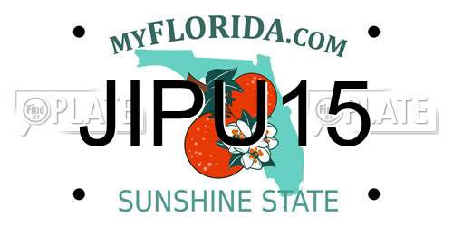 JIPU15 Florida License Plate