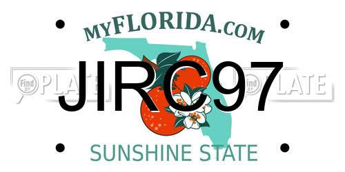JIRC97 Florida License Plate