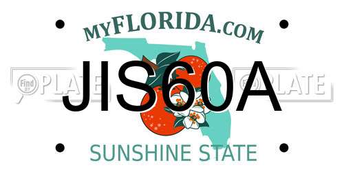 JIS60A Florida License Plate