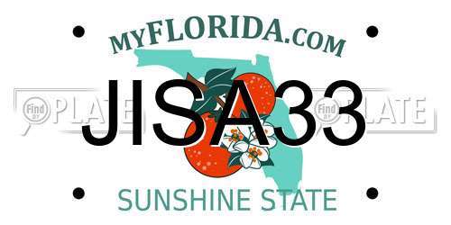 JISA33 Florida License Plate