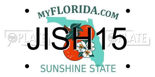 JISH15 Florida License Plate