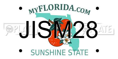 JISM28 Florida License Plate